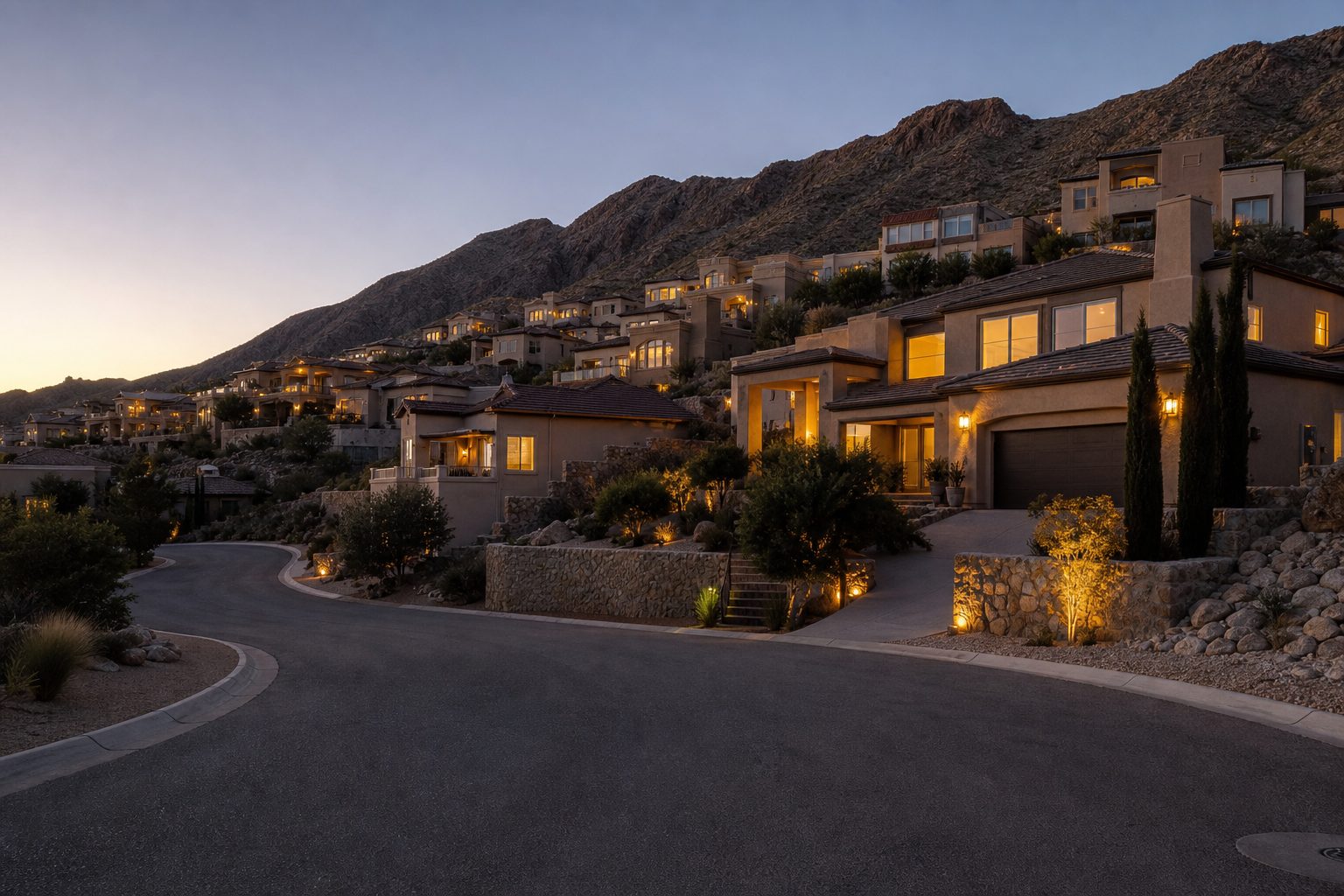 Westside El Paso homes below the Franklin Mountains